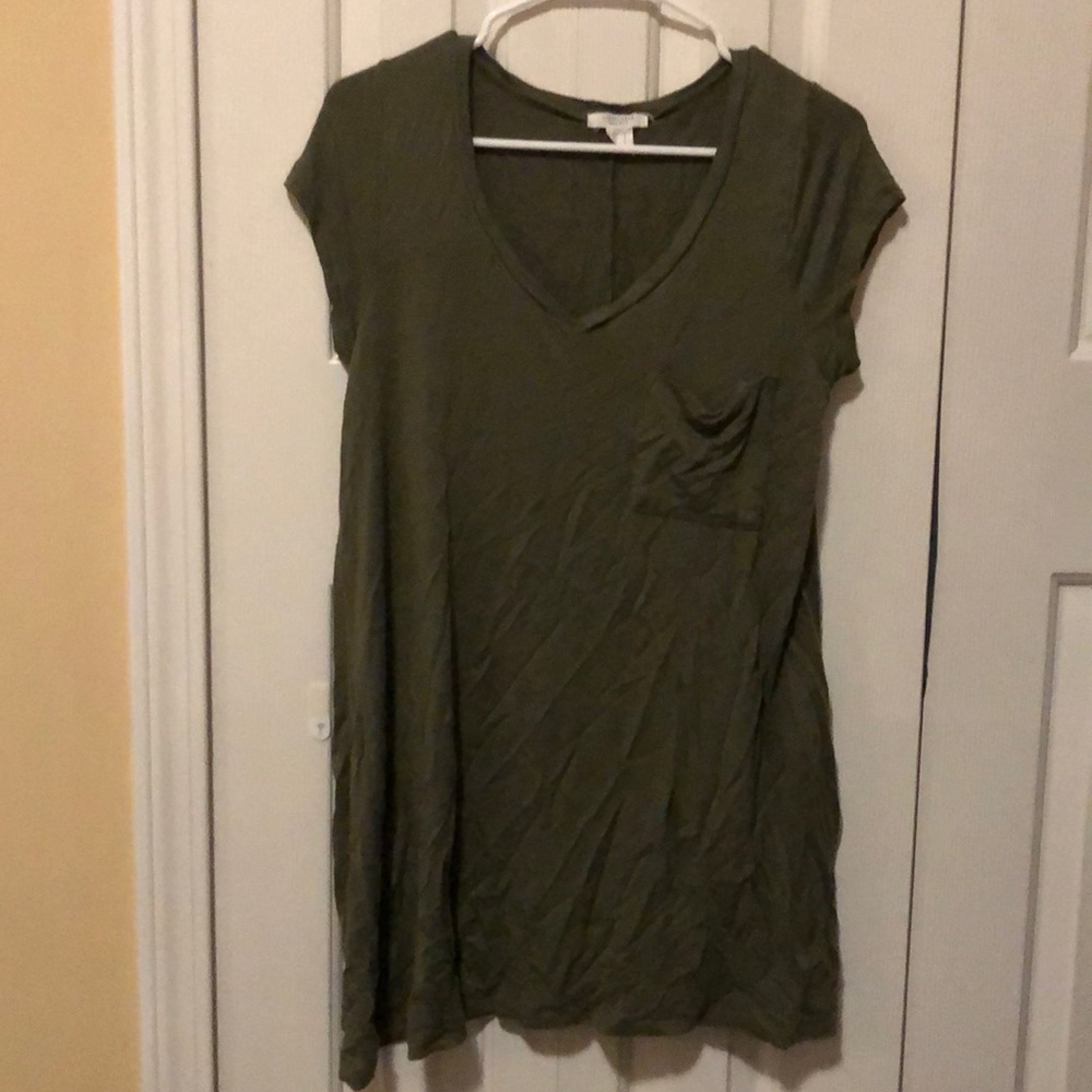 Olive Green T-Shirt Dress
